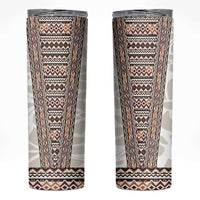 Danmark Traditional Patern with Daisy Skinny Tumbler Danish Patern Simple Style