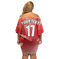 Custom Danmark Basketball Go Champions Family Matching Off Shoulder Short Dress and Hawaiian Shirt Sporty Style