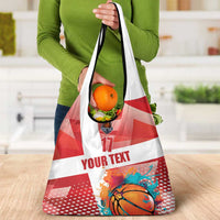 Custom Danmark Basketball Go Champions Grocery Bag Sporty Style