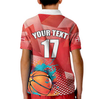 Custom Danmark Basketball Go Champions Kid Polo Shirt Sporty Style