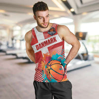 Custom Danmark Basketball Go Champions Men Tank Top Sporty Style