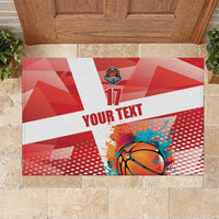 Custom Danmark Basketball Go Champions Rubber Doormat Sporty Style