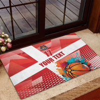 Custom Danmark Basketball Go Champions Rubber Doormat Sporty Style