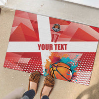Custom Danmark Basketball Go Champions Rubber Doormat Sporty Style