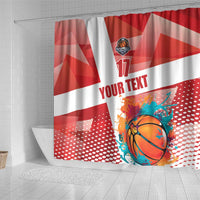 Custom Danmark Basketball Go Champions Shower Curtain Sporty Style