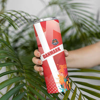 Custom Danmark Basketball Go Champions Skinny Tumbler Sporty Style