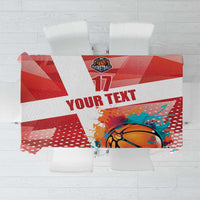 Custom Danmark Basketball Go Champions Tablecloth Sporty Style