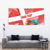 Custom Danmark Basketball Go Champions Tapestry Sporty Style