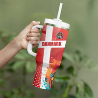 Custom Danmark Basketball Go Champions Tumbler With Handle Sporty Style