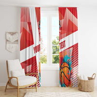 Custom Danmark Basketball Go Champions Window Curtain Sporty Style