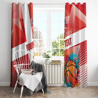 Custom Danmark Basketball Go Champions Window Curtain Sporty Style