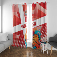 Custom Danmark Basketball Go Champions Window Curtain Sporty Style