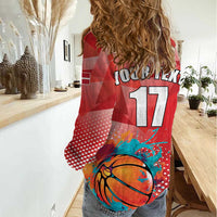 Custom Danmark Basketball Go Champions Women Casual Shirt Sporty Style