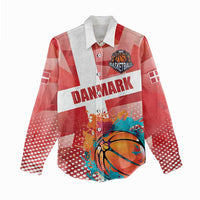 Custom Danmark Basketball Go Champions Women Casual Shirt Sporty Style