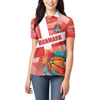 Custom Danmark Basketball Go Champions Women Polo Shirt Sporty Style