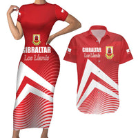Custom Gibraltar We are Champions Couples Matching Short Sleeve Bodycon Dress and Hawaiian Shirt Sporty Style