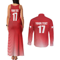 Custom Gibraltar We are Champions Couples Matching Tank Maxi Dress and Long Sleeve Button Shirt Sporty Style