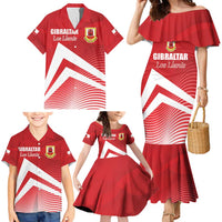 Custom Gibraltar We are Champions Family Matching Mermaid Dress and Hawaiian Shirt Sporty Style