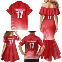 Custom Gibraltar We are Champions Family Matching Mermaid Dress and Hawaiian Shirt Sporty Style