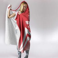Custom Gibraltar We are Champions Hooded Blanket Sporty Style