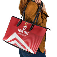 Custom Gibraltar We are Champions Leather Tote Bag Sporty Style