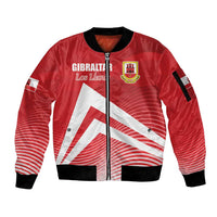 Custom Gibraltar We are Champions Sleeve Zip Bomber Jacket Sporty Style