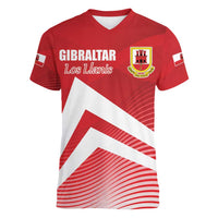 Custom Gibraltar We are Champions Women V-Neck T-Shirt Sporty Style