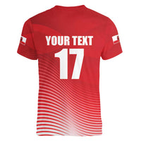 Custom Gibraltar We are Champions Women V-Neck T-Shirt Sporty Style