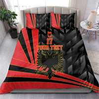 Custom Albania Football We are Champions Bedding Set Sporty Style with The Double-headed eagle