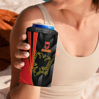 Custom Albania Football We are Champions 4 in 1 Can Cooler Tumbler Sporty Style with The Double-headed eagle