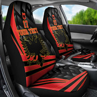 Custom Albania Football We are Champions Car Seat Cover Sporty Style with The Double-headed eagle