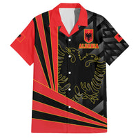 Custom Albania Football We are Champions Family Matching Off The Shoulder Long Sleeve Dress and Hawaiian Shirt Sporty Style with The Double-headed eagle