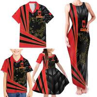 Custom Albania Football We are Champions Family Matching Tank Maxi Dress and Hawaiian Shirt Sporty Style with The Double-headed eagle