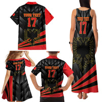 Custom Albania Football We are Champions Family Matching Tank Maxi Dress and Hawaiian Shirt Sporty Style with The Double-headed eagle