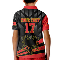 Custom Albania Football We are Champions Kid Polo Shirt Sporty Style with The Double-headed eagle