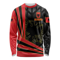 Custom Albania Football We are Champions Long Sleeve Shirt Sporty Style with The Double-headed eagle