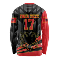 Custom Albania Football We are Champions Long Sleeve Shirt Sporty Style with The Double-headed eagle