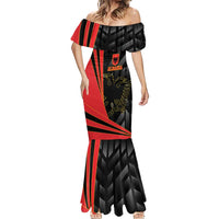 Custom Albania Football We are Champions Mermaid Dress Sporty Style with The Double-headed eagle