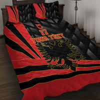 Custom Albania Football We are Champions Quilt Bed Set Sporty Style with The Double-headed eagle