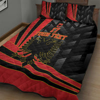 Custom Albania Football We are Champions Quilt Bed Set Sporty Style with The Double-headed eagle