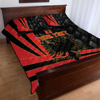 Custom Albania Football We are Champions Quilt Bed Set Sporty Style with The Double-headed eagle