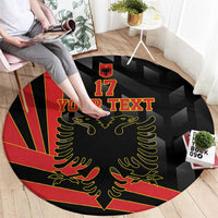 Custom Albania Football We are Champions Round Carpet Sporty Style with The Double-headed eagle
