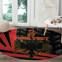Custom Albania Football We are Champions Round Carpet Sporty Style with The Double-headed eagle