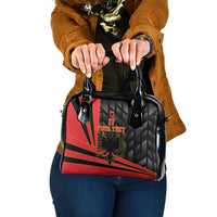 Custom Albania Football We are Champions Shoulder Handbag Sporty Style with The Double-headed eagle