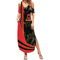 Custom Albania Football We are Champions Summer Maxi Dress Sporty Style with The Double-headed eagle