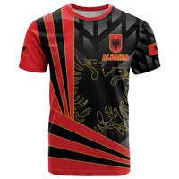 Custom Albania Football We are Champions T Shirt Sporty Style with The Double-headed eagle