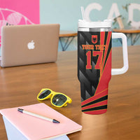 Custom Albania Football We are Champions Tumbler With Handle Sporty Style with The Double-headed eagle