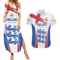 Custom England Football We are Champions Couples Matching Summer Maxi Dress and Hawaiian Shirt Sporty Style The Three Lions
