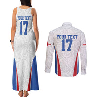 Custom England Football We are Champions Couples Matching Tank Maxi Dress and Long Sleeve Button Shirt Sporty Style The Three Lions