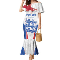 Custom England Football We are Champions Family Matching Mermaid Dress and Hawaiian Shirt Sporty Style The Three Lions